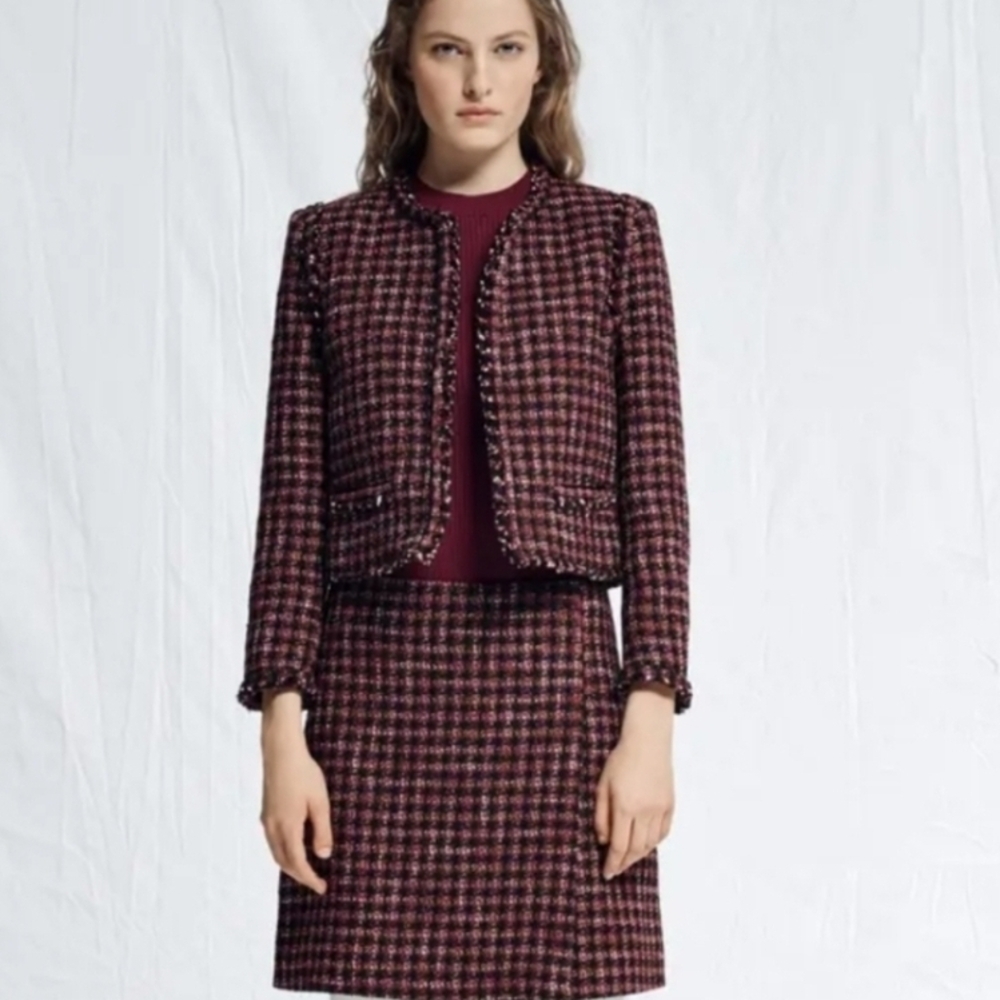 Hugo Boss Red and Black Tailored Blazer